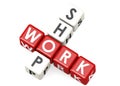 Work shop crossword cube Royalty Free Stock Photo