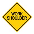 Work shoulder Road danger car icon, traffic street caution sign, roadsign vector illustration, warning vehicle