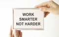 Work Smarter Not Harder Concept. Closeup Royalty Free Stock Photo