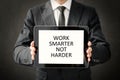 Work smarter not harder quote Royalty Free Stock Photo