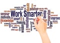 Work Smarter word cloud hand writing concept Royalty Free Stock Photo