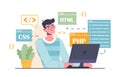 Work with software Royalty Free Stock Photo