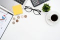 Work space accounting business and finance concept Royalty Free Stock Photo