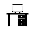 Work station icon illustrated in vector on white background Royalty Free Stock Photo