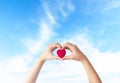 World Heart Day Concept: red heart background Royalty Free Stock Photo