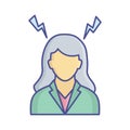 work stress Vector Icon which can easily modify or edit