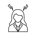 work stress Vector Icon which can easily modify or edit