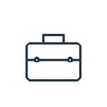 work suitcase icon vector from working in the office concept. Thin line illustration of work suitcase editable stroke. work