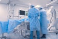 Work of surgeons in modern cathlab Royalty Free Stock Photo