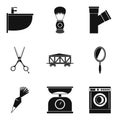 Work task icons set, simple style Royalty Free Stock Photo