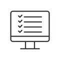 Work tasks, icon in line design. Work tasks, office task, task management, productivity task, work planner, daily tasks