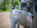 Work of a team of doctors to fight the COVID-19 coronavirus in Central Russia.