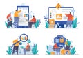 Work of a team of web developers Royalty Free Stock Photo