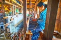 Work in textile workshop, Inle Lake, Myanmar Royalty Free Stock Photo