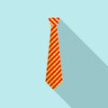 Work tie icon, flat style