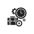 Work time color line icon. Effective time spending. Workflow management, planning and control concept. Business process. Sign for