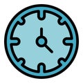 Work time management icon color outline vector Royalty Free Stock Photo