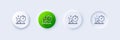 Work timer line icon. Task stopwatch time sign. Line icons. Vector