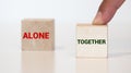 Work together and not alone Royalty Free Stock Photo