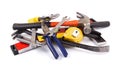 Work tool heap on white background Royalty Free Stock Photo