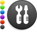 Work tools icon on round internet button Royalty Free Stock Photo