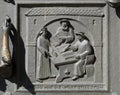 Work on the translation of the Bible, from left: Leo Jud, Theodor Bibiliander and Zwingli, Grossmunster church in Zurich