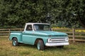 A Work Truck Amidst a Field of Sunflowers Royalty Free Stock Photo