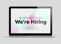 Work with Us, We are Hiring. Business Recruiting Concept. Royalty Free Stock Photo