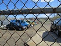 Work vans and cars in West Haverstraw, NY. Royalty Free Stock Photo