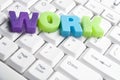 Work word made by colorful letters Royalty Free Stock Photo