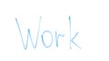 Work word written on glass, employment problem, job market trends, salary Royalty Free Stock Photo