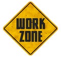 Work Zone Sign Road Ahead grunge business signs