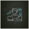 Workaholic chalk icon Royalty Free Stock Photo