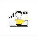 Workaholic flat icon Royalty Free Stock Photo