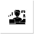 Workaholic glyph icon Royalty Free Stock Photo