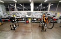 Workbench with many tools inside a mechanic workshop specialized Royalty Free Stock Photo