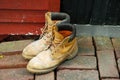 Workboots outside the door