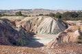 Worked out copper mine Royalty Free Stock Photo