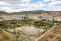 Worked out Limestone quarry Royalty Free Stock Photo