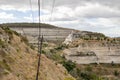 Worked out Limestone quarry Royalty Free Stock Photo