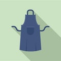 Worker apron icon, flat style