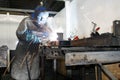 Worker arc welding