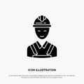 Worker, Building, Carpenter, Construction, Repair solid Glyph Icon vector