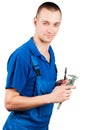 Worker with caliper