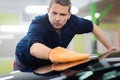 Worker on a car wash