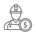 Worker charges Vector Icon which can easily modify or edit