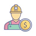 Worker charges Vector Icon which can easily modify or edit