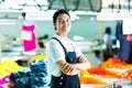 Worker in a chinese garment factory Royalty Free Stock Photo