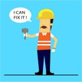 Worker Civil Flat Design