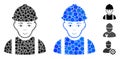 Worker Composition Icon of Circle Dots Royalty Free Stock Photo